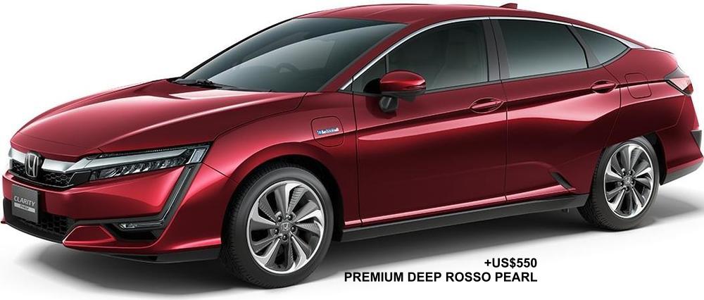 New Honda Clarity PHEV body color: Premium Deep Rosso Pearl (option color +US$550)