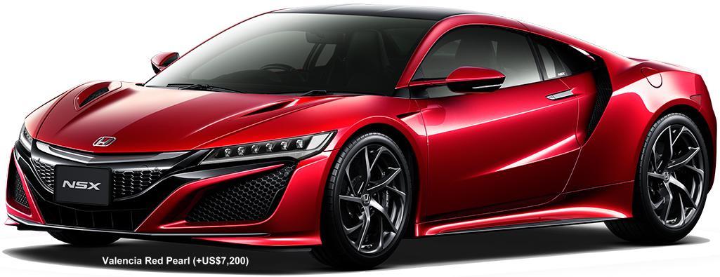 New Honda NSX body color: VALENCIA RED PEARL (option color +US$7,200)