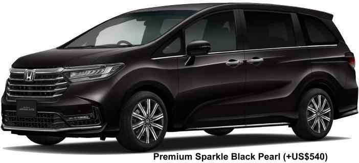 New Honda Odyssey Absolute body color: PREMIUM SPARKLE BLACK PEARL (option color +US$540)