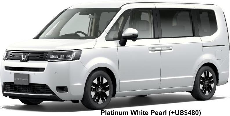 New Honda Step Wagon Air e-HEV body color: PREMIUM WHITE PEARL (+US$480)