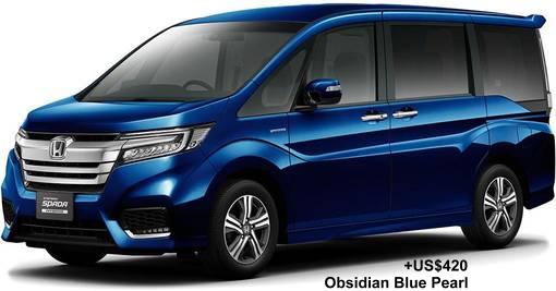 New Honda Stepwagon Spada Hybrid body color: OBSIDIAN BLUE PEARL (option color +US$420)