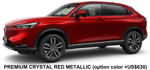 New Honda Vezel body color: Premium Crystal Red Metallic (option color +US$630)