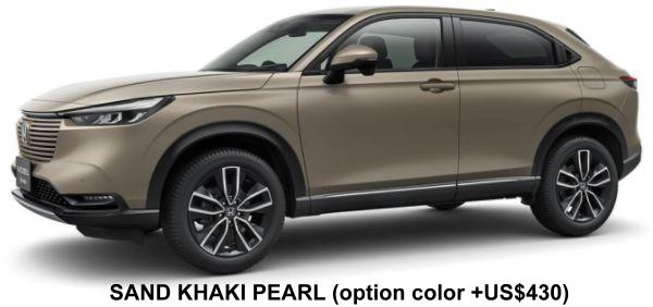 New Honda Vezel e-HEV body color: Sand Khaki Pearl (option color +US$430)