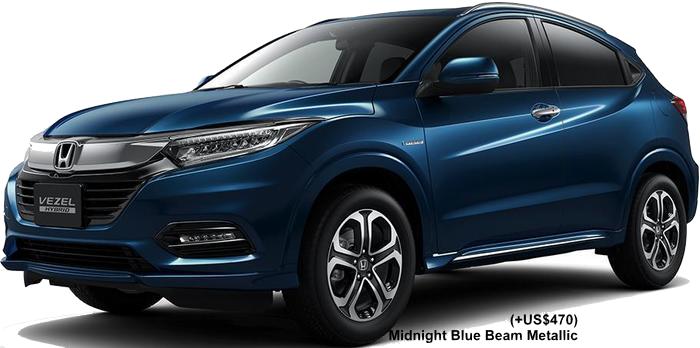 New Honda Vezel Hybrid body color:MIDNIGHT BLUE BEAM METALLIC (option color +US$470)