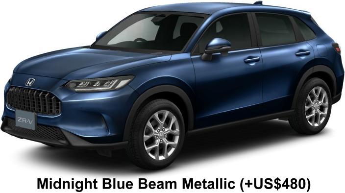 New Honda ZRV body color: Midnight Blue Beam Metallic (+US$480)