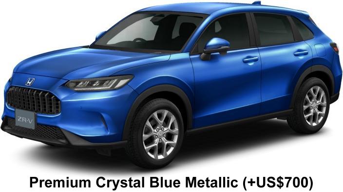 New Honda ZRV body color: Premium Crystal Blue Metallic (+US$700)