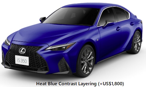New Lexus IS350 body color: HEAT BLUE CONTRAST LAYERING (+US$1,800)