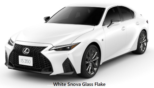 New Lexus IS350 body color: WHITE SNOVA GLASS FLAKE