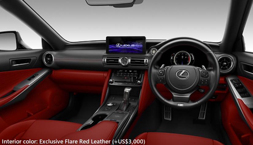 New Lexus IS350 photo: Cockpit image (Flare Red)