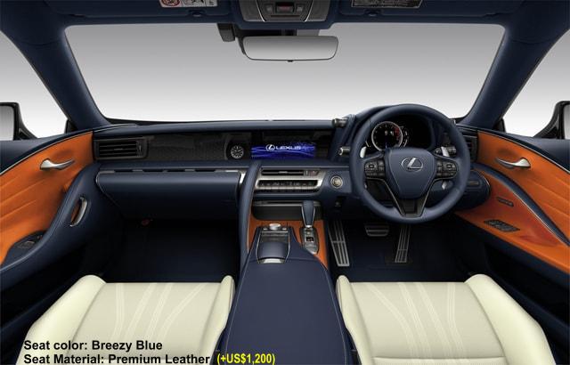 New Lexus LC500 Cockpit photo: BREEZY BLUE (OPTION INTERIOR + US$1,200)