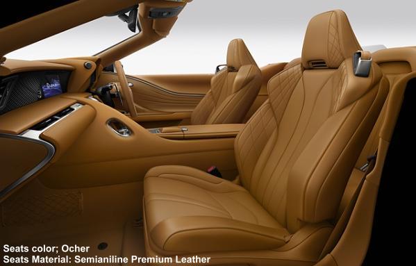 New Lexus LC500 Convertible photo: Interior image (OCHER)
