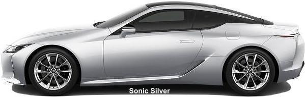 New Lexus LC500h Hybrid body color: SONIC SILVER