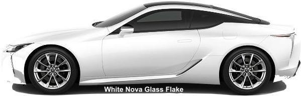 New Lexus LC500h Hybrid body color: WHITE NOVA GLASS FLAKE