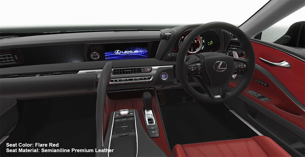 New Lexus LC500h Hybrid Cockpit photo: Flare Red
