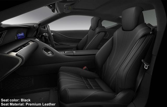 New Lexus LC500h Hybrid Interior photo: BLACK