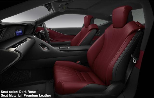 New Lexus LC500h Hybrid Interior photo: DARK ROSE