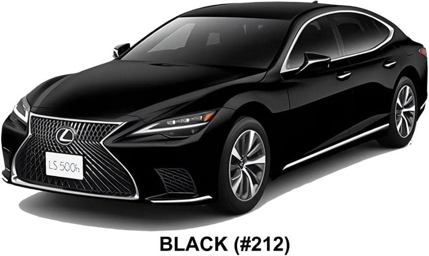 New Lexus LS500H body color: Black (color No. 212)