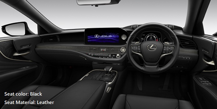 New Lexus LS500h Seat color: Black (Leather)