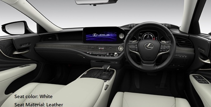 New Lexus LS500h Seat color: White (Leather)