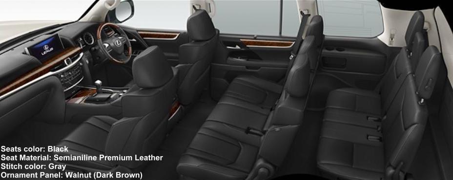 New Lexus LX570 interior color photo: BLACK