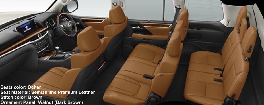 New Lexus LX570 interior color photo: OCHER