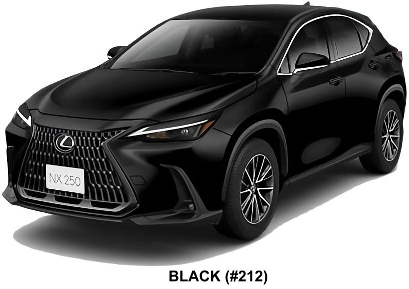 New Lexus NX250 body color; Black (Color No. 212)