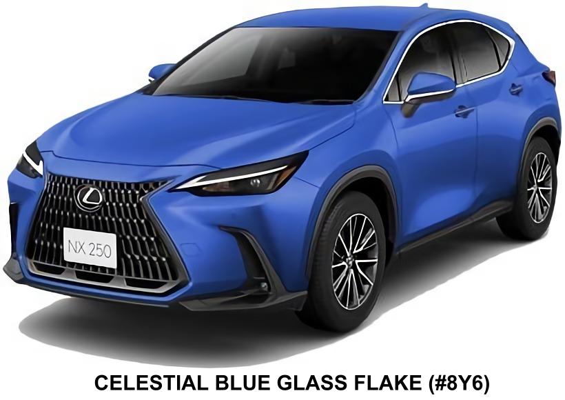 New Lexus NX250 body color; Celestial Blue Glass Flake (Color No. 8Y6)