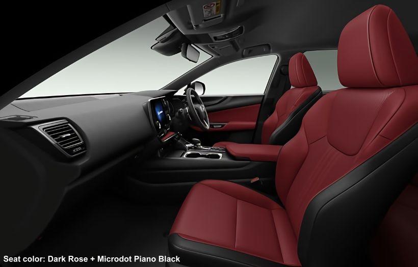 New Lexus NX250 photo: interior view image (Dark Rose + Microdot Piano Black)