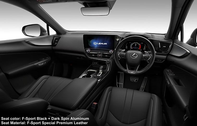 New Lexus NX350 F-Sport photo: Cockpit view image (F-Sport Special Black + Dark Spin Aluminum)