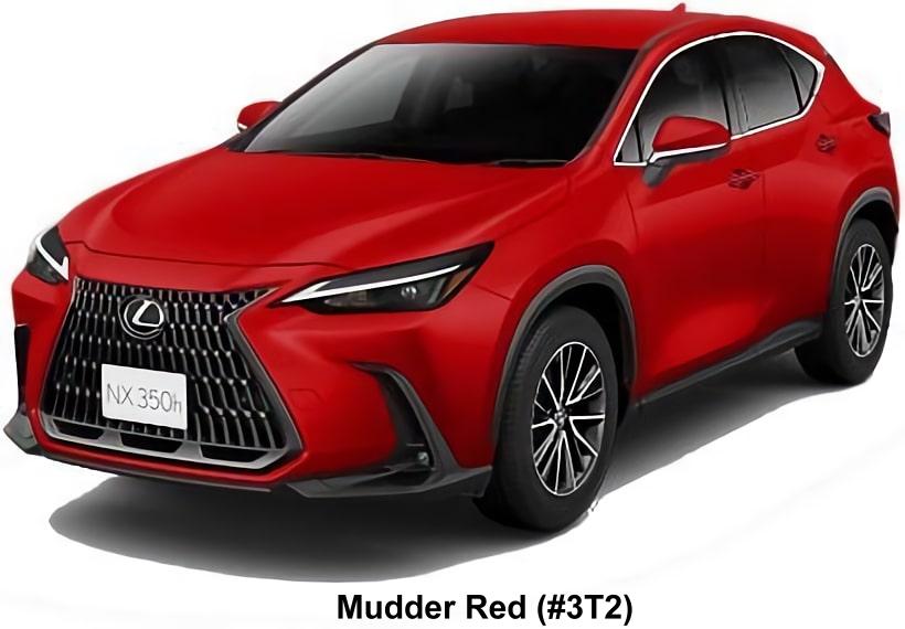 New Lexus NX350h body color; Mudder Red (Color No. 3T2)