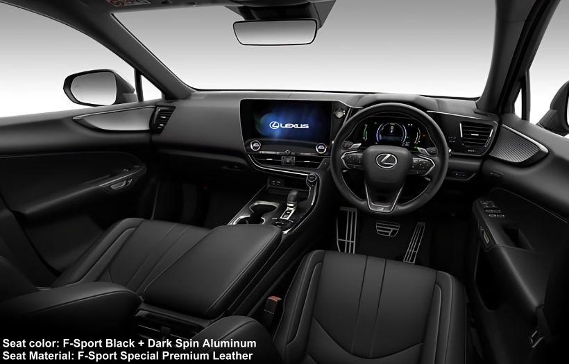 New Lexus NX450h+ F-Sport photo: Cockpit view image (F-Sport Special Black + Dark Spin Aluminum)