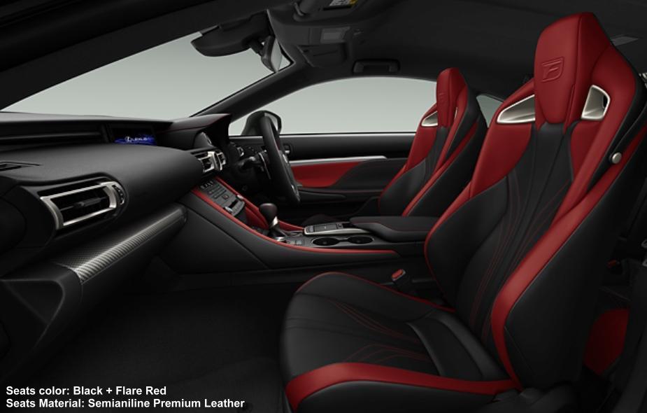 New Lexus RC-F interior photo: BLACK + FLARE RED