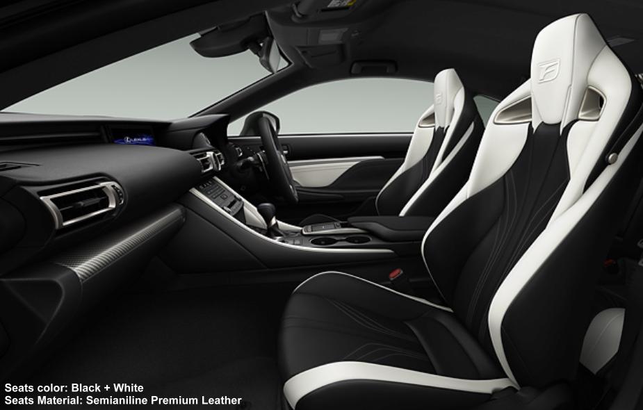 New Lexus RC-F interior photo: BLACK + WHITE