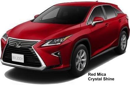 New Lexus RX200t body color: Red Mica Crystal Shine