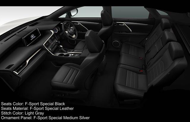 New Lexus RX200t F-Sport Interior color combination 3