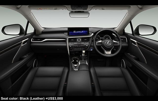 New Lexus RX450h cockpit photo: Black (Leather) option +US$3,000