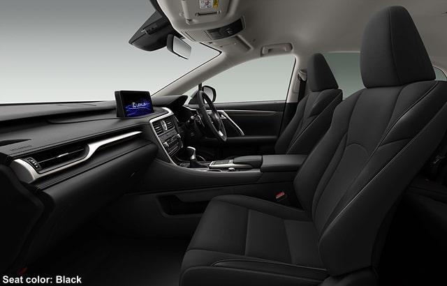 New Lexus RX450h interior photo: Black (Fabric)