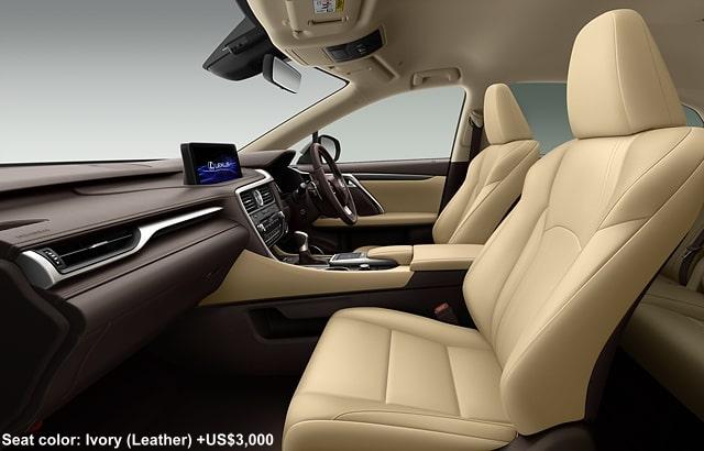 New Lexus RX450h interior photo: Ivory (Leather) option +US$3,000