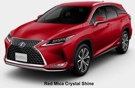 New Lexus RX450hL body color: Red Mica Crystal Shine