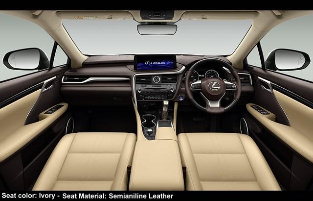 New Lexus RX450hL cockpit photo: Ivory Semianiline Premium Leather