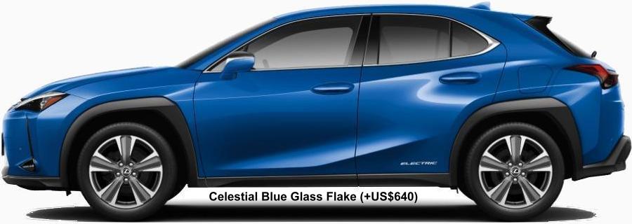New Lexus UX300e body color: CELESTIAL BLUE GLASS FLAKE (option color +US$640)