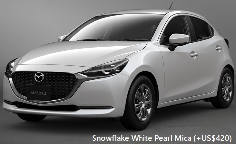 Mazda-2 body color: Snowflake White Pearl Mica (+US$420)