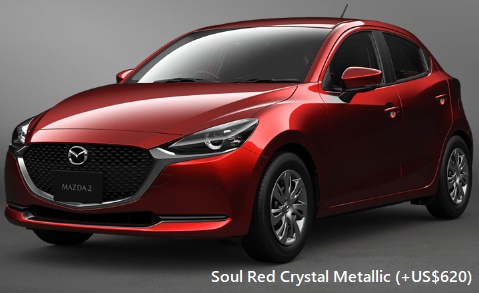 Mazda-2 body color: Soul Red Crystal Metallic (option color +US$620)