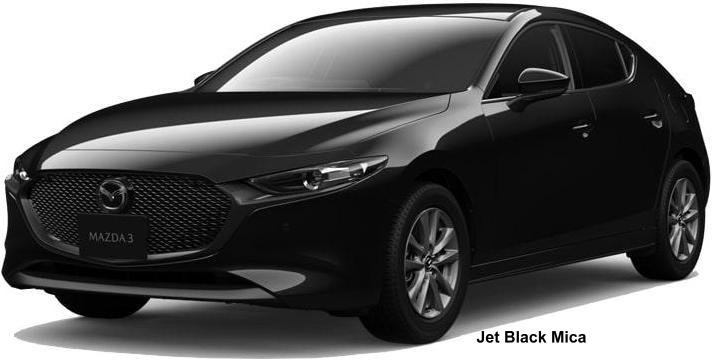 New Mazda-3 Fastback body color: Jet Black Mica