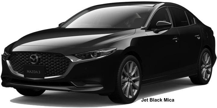 New Mazda-3 Sedan body color: Jet Black Mica