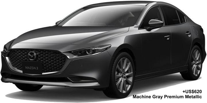 New Mazda-3 Sedan body color: Machine Gray Premium Metallic (option color +US$620)