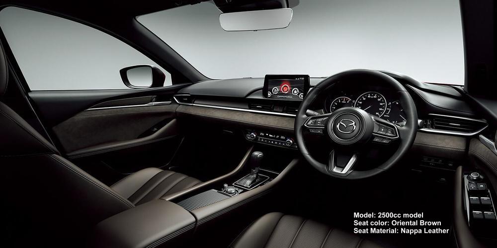 New Mazda 6 sedan photo: Cockpit view (2500cc Gasoline Model image) Oriental Brown Nappa Leather