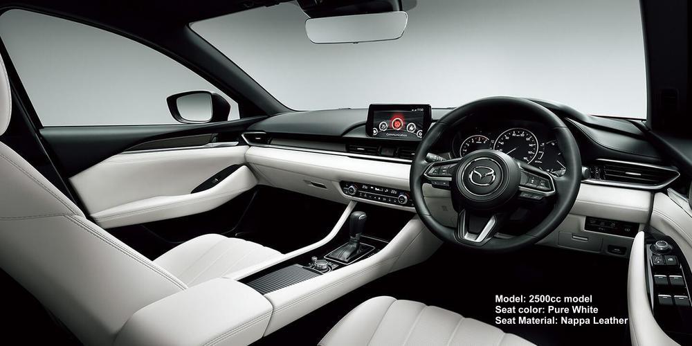 New Mazda 6 sedan photo: Cockpit view (2500cc Gasoline Model image) Pure White Nappa Leather
