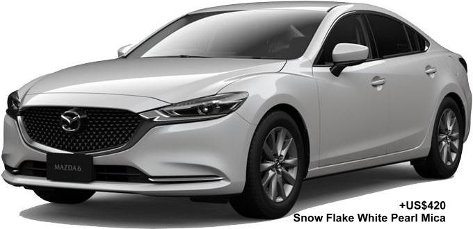 New Mazda-6 Sedan body color: SNOW FLAKE WHITE PEARL MICA (option color +US$420)