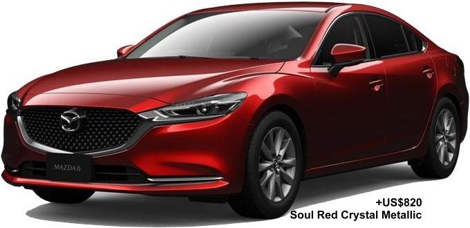 New Mazda-6 Sedan body color: SOUL RED CRYSTAL METALLIC (option color +US$820)